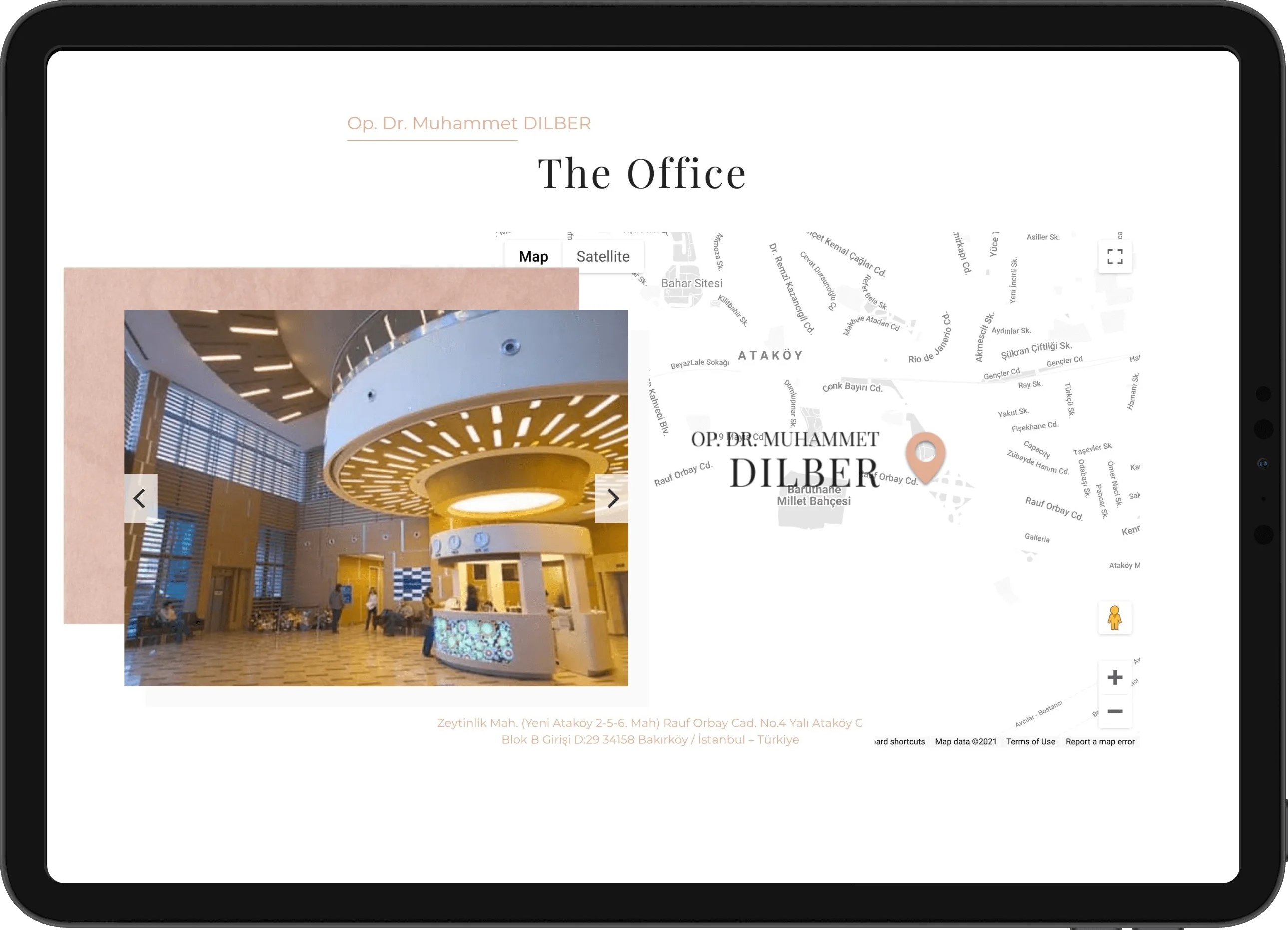 Направа на уеб сайт за Д-р Мухамет Дилбер - Изранбул, Турция - Web Factor