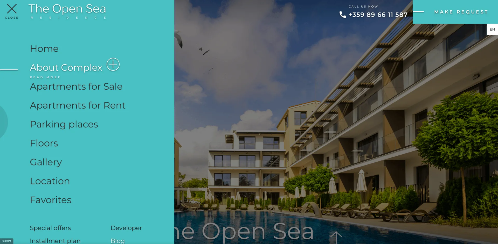 Направа на уеб сайт Open Sea Residence - Web Factor